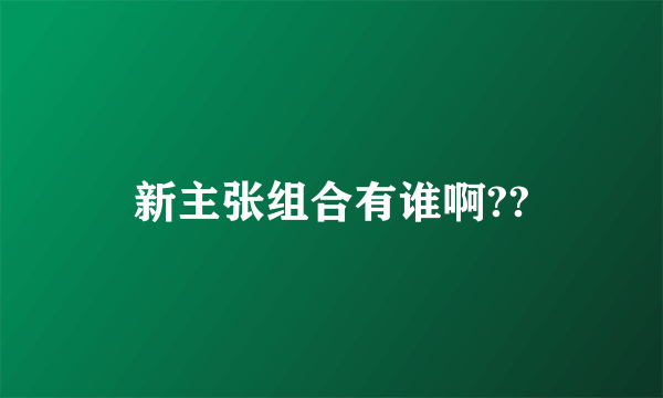 新主张组合有谁啊??