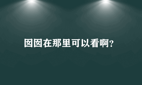 囡囡在那里可以看啊？