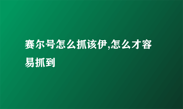 赛尔号怎么抓该伊,怎么才容易抓到